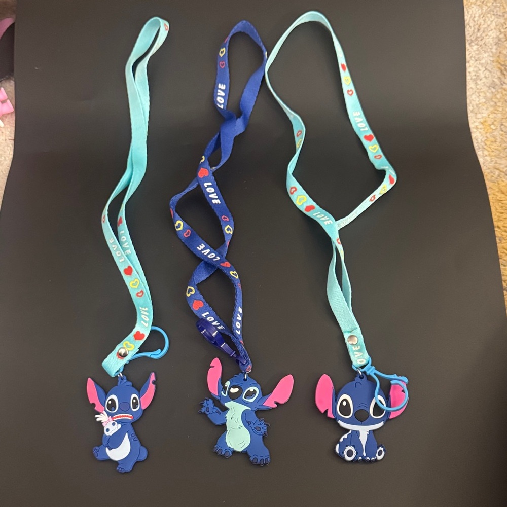 NEW Stitch Lanyard Set - 3 pc lot